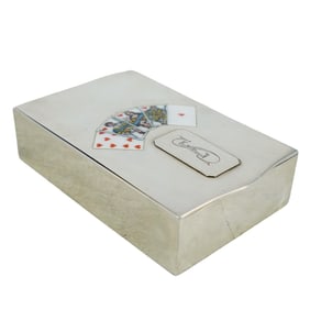Russian Silver Playing Card Cigarette Case