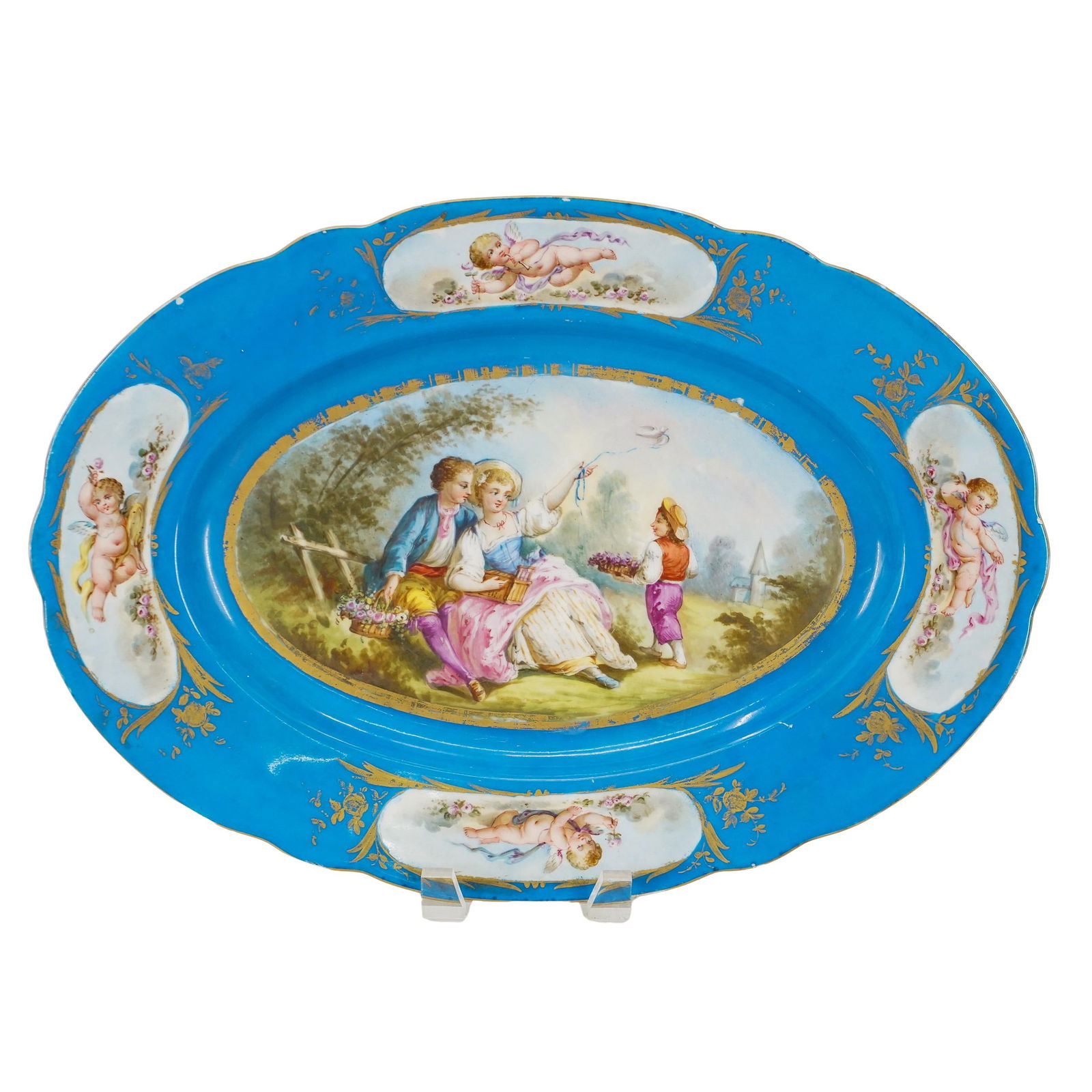 Antique Sevres Porcelain Oval Serving Dish (1 of 7)