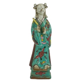 18th C. Chinese Stoneware Guanyin