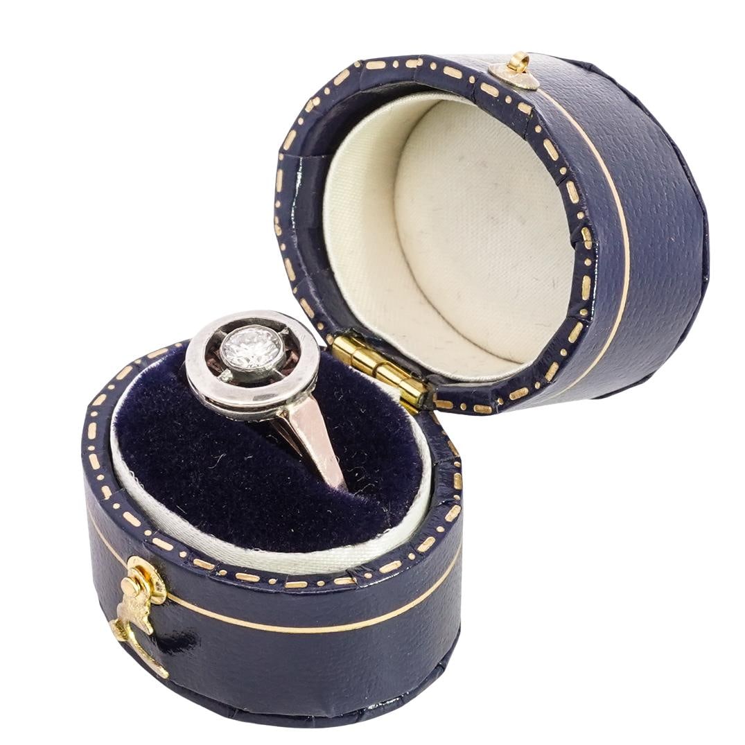 Faberge 14k Rose Gold and Diamond Ring (1 of 5)