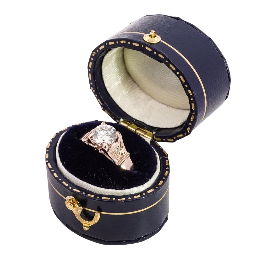 Faberge 14k Rose Gold and Diamond Ring (1 of 6)