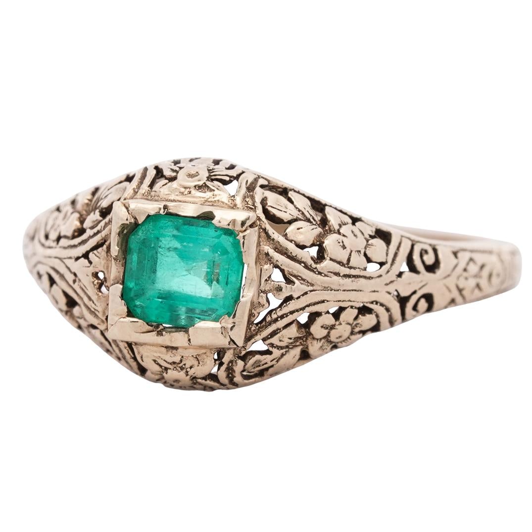 14K Yellow Gold Emerald Ring (1 of 3)