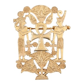 18k Gold Egyptian Pharaohs Pin/Pendant