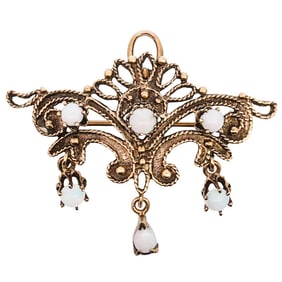 14k Gold and Opal Pin/Pendant