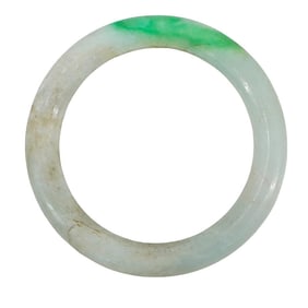 Antique Chinese Carved Jade Bangle