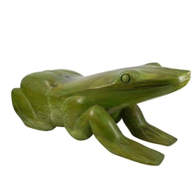 Large Southeast Asian Carved Wood Frog