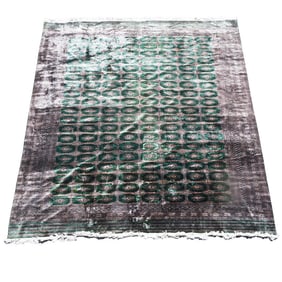 Large Signed Turkoman Area Rug