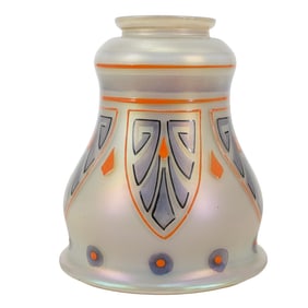 Art Deco Iridescent Glass Lamp Shade