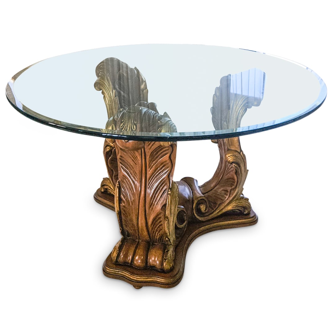 Contemporary Acanthus Leaf Carved Foyer Table (1 of 6)