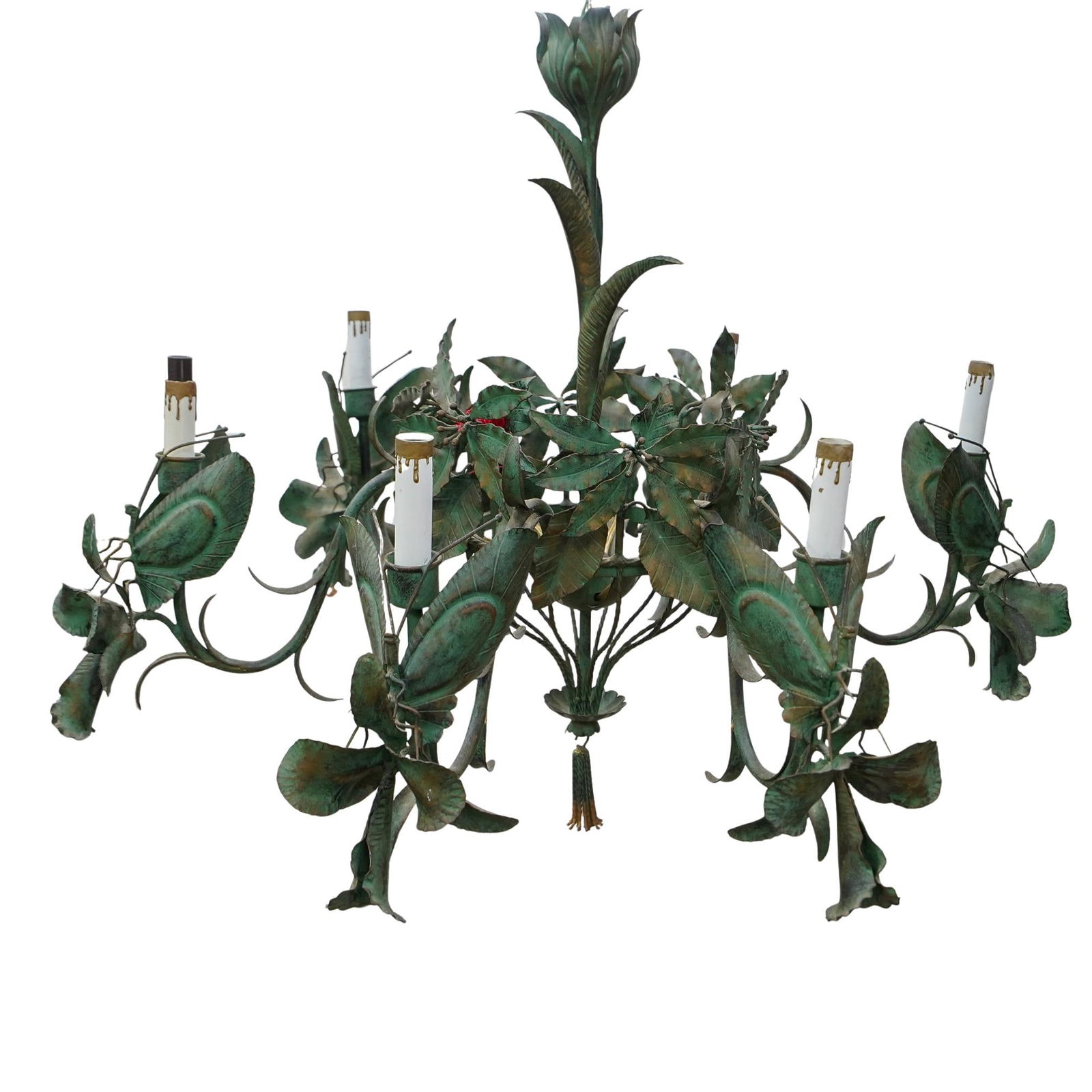Vintage Metal Botanical Chandelier (1 of 9)