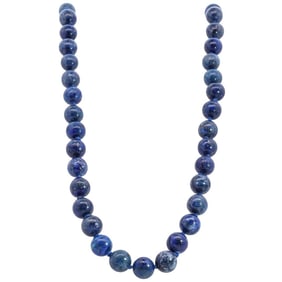 Lapis & 14k Gold Beaded Necklace