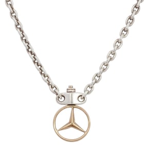 Vintage Sterling Silver & 18k Gold Key Chain