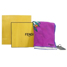 Fendi "Bluebird" Silk Scarf In Box And Bag