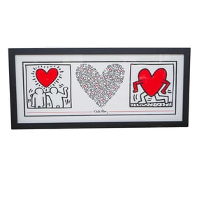 Keith Haring (American, B. 1958) Framed Poster