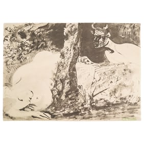 Pablo Picasso (Spain 1881-1973) 'Faun et Femme Nue' Lithograph