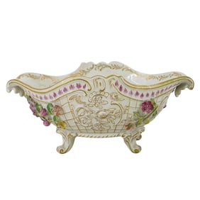 Antique German Porcelain Centerpiece Bowl