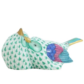 Herend Green Birds Porcelain Figurine