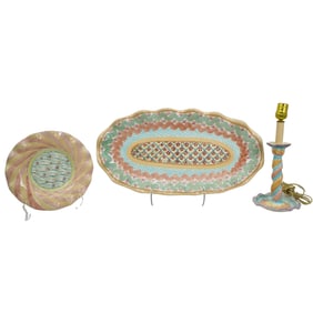 (3 Pc) Mackenzie Childs Terracotta Lot