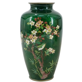 Antique Japanese Ginbari Cloisonne Vase