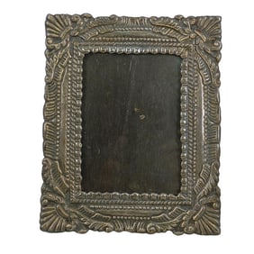 950 Silver Ornate Repousse Hand Forged Desk Photo Frame