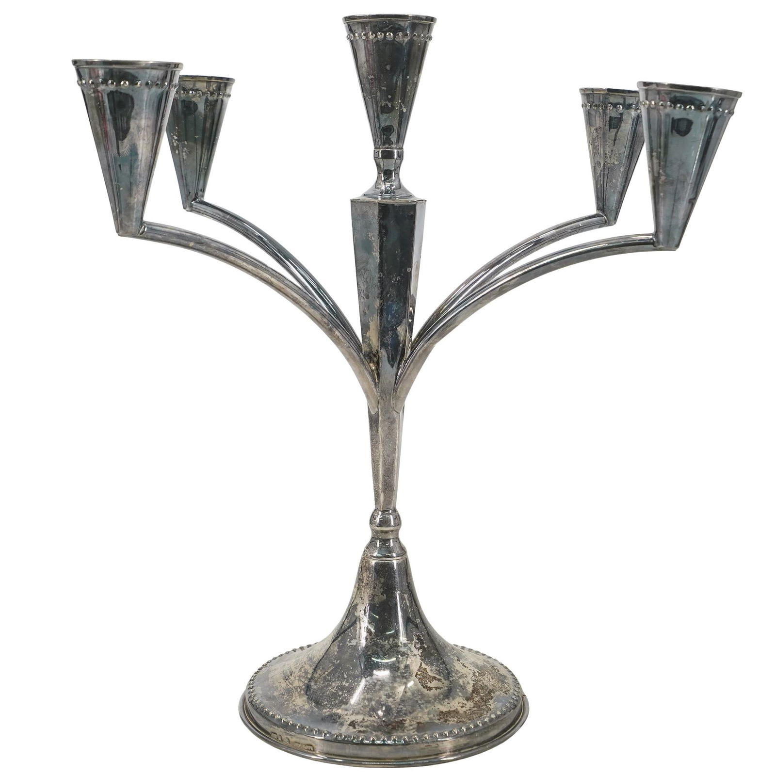 Judaica Hazorfim 800 Silver 5-Lights Candelabra (1 of 8)