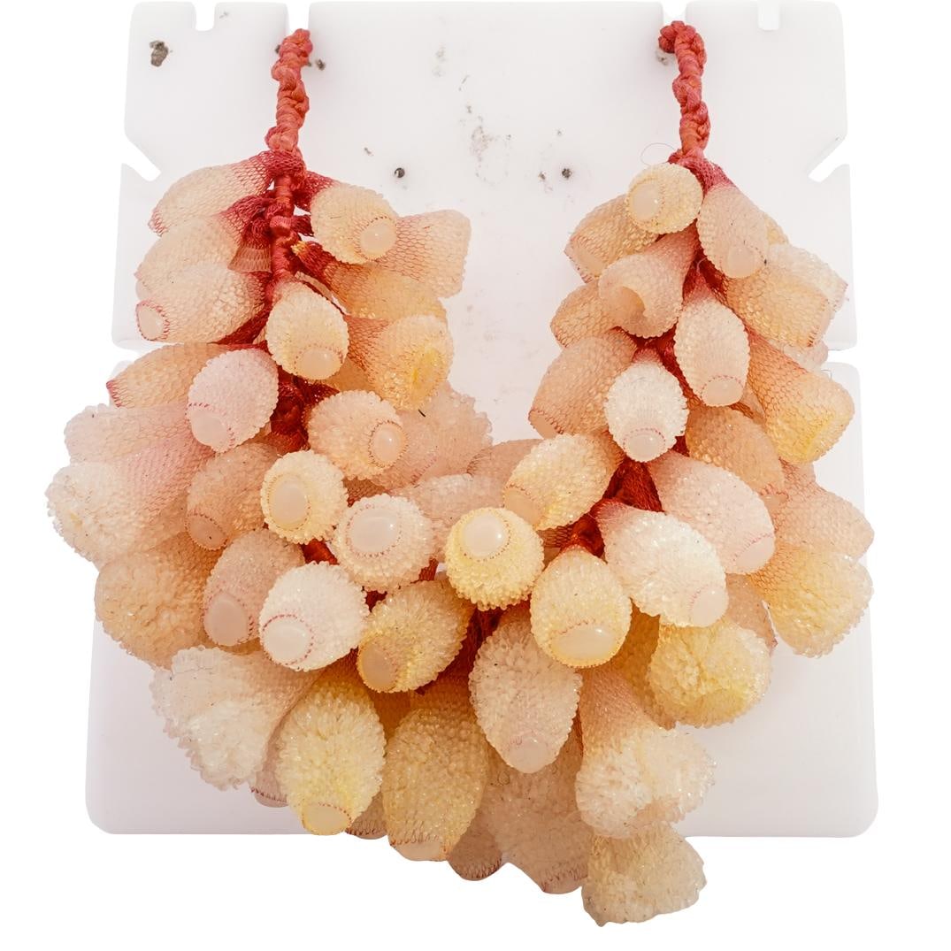Tzuri Gueta Modern Art Necklace: DESCRIPTION: Tzuri Gueta Paris modern art necklace, hand made from resin and textile. CIRCA: 21st Century ORIGIN: France DIMENSIONS: L: 18" CONDITION: Good condition Unless otherwise stated, all infor