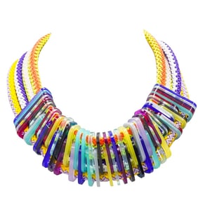 Perfectos Dragones Vibrant Acrylic Necklace