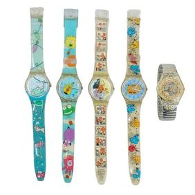 (5 Pc) Vintage Swatch Watches