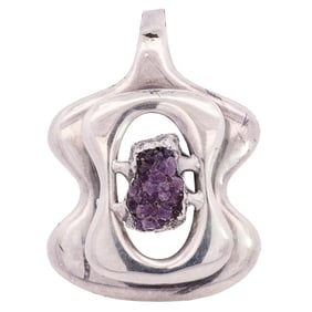 Jacob Hull B & D Silver & Amethyst Pendant