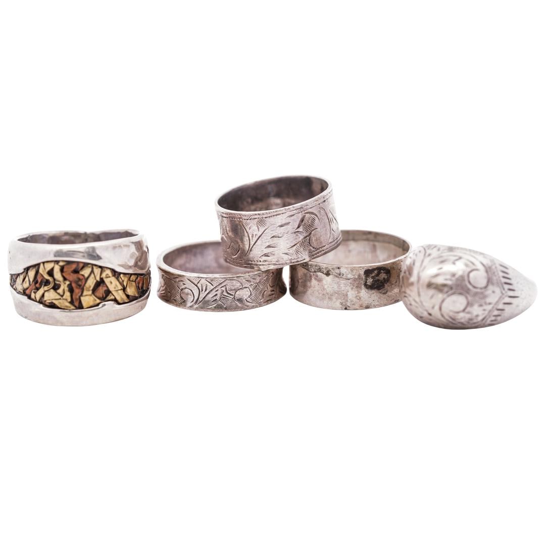 (5 Pc) Sterling Silver Rings (1 of 6)