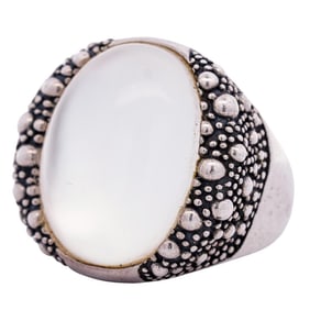 Sterling Silver Moonstone Ring In Box