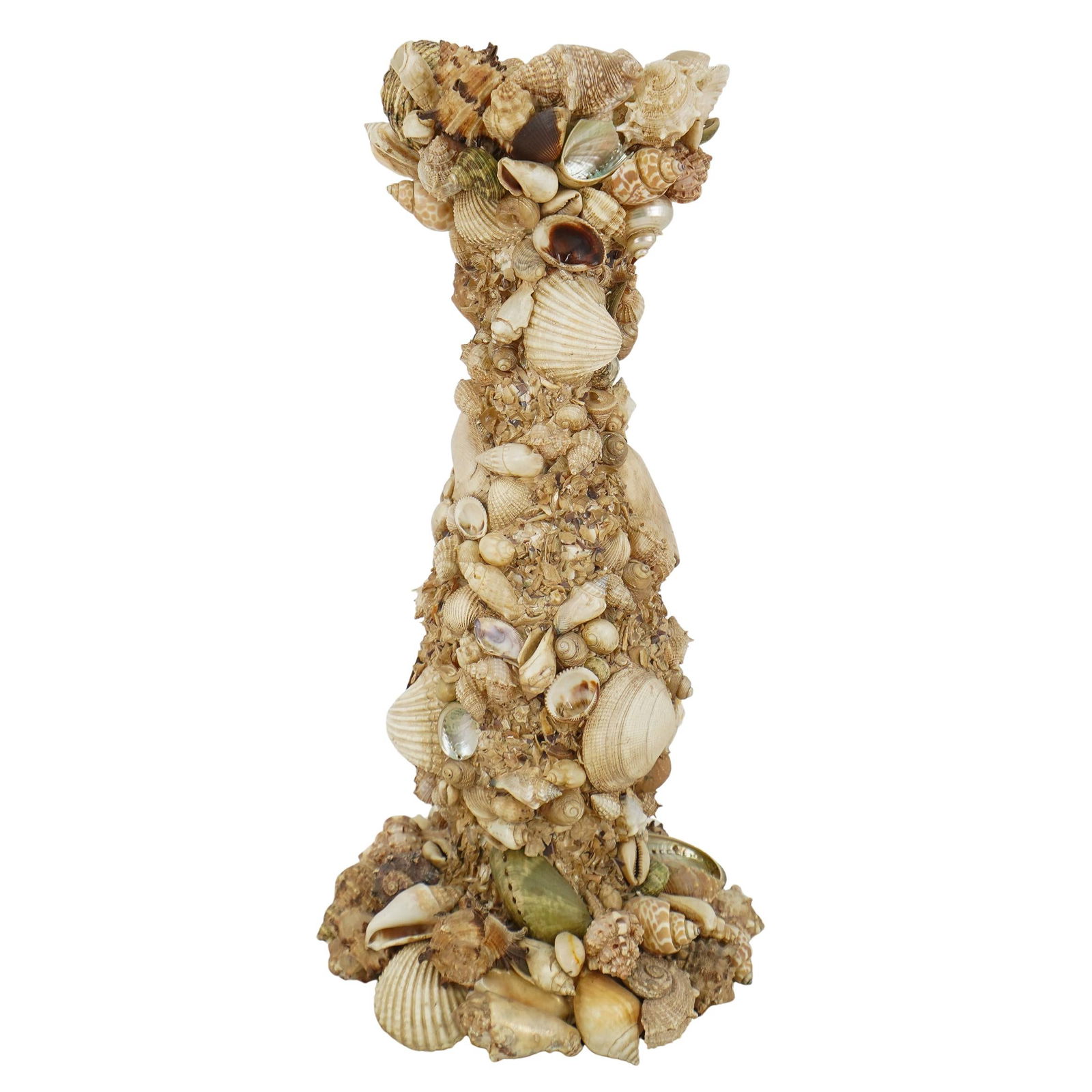 Studio De La Mer Sea Shell Encrusted Handcrafted Pedestal Stand (1 of 11)