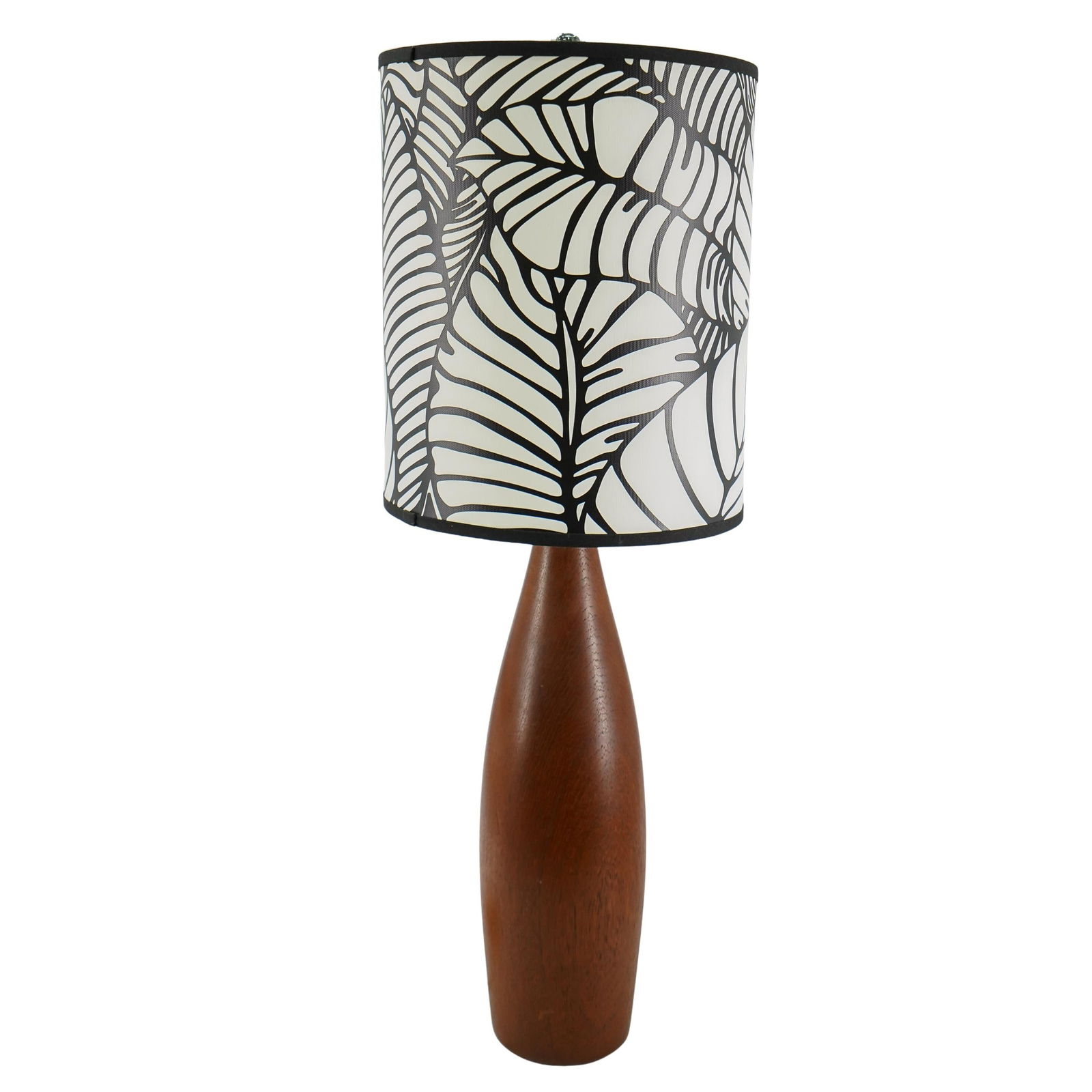 Modern Teak Lamp w/ Custom Shade (1 of 10)