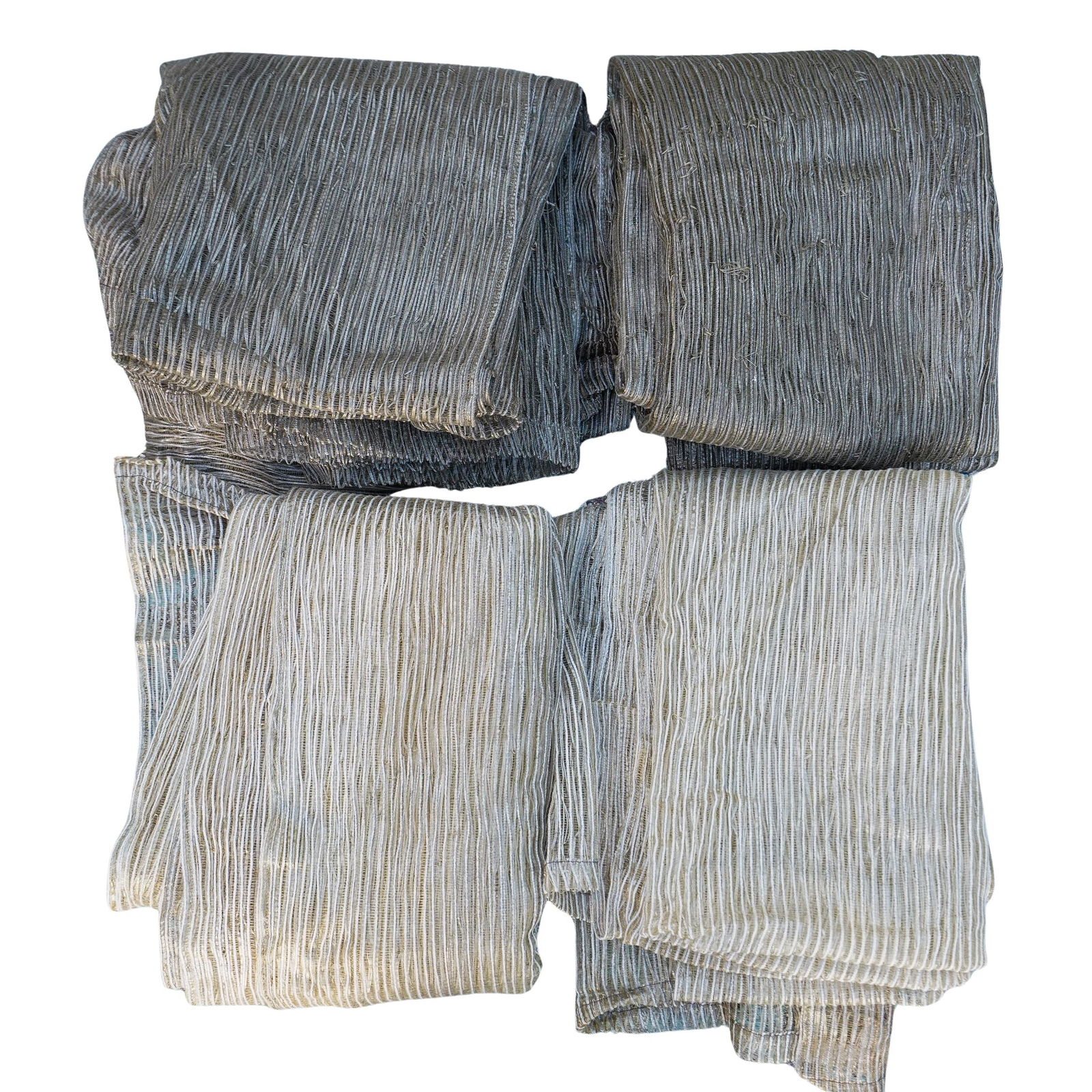 (4 Pc) Textile Metallic Mesh Fabric Curtains Grouping (1 of 8)