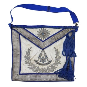 Vintage Masonic Metal Embroidered Apron