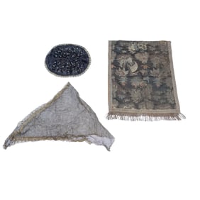 (3 Pc) Antique Victorian Textile Grouping
