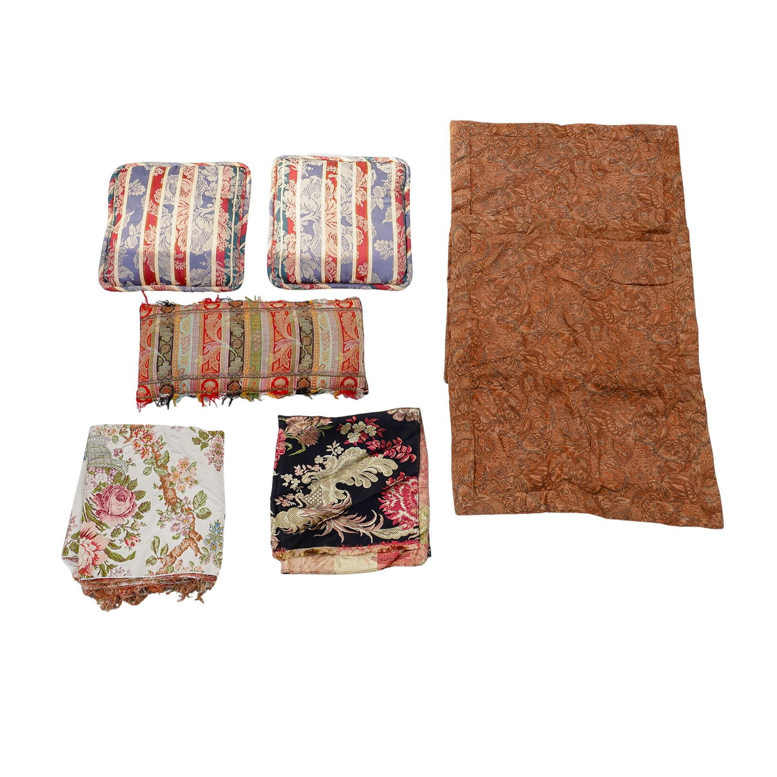 (7 Pc) Assorted Pillows and Pillow Fabrics Grouping (1 of 7)