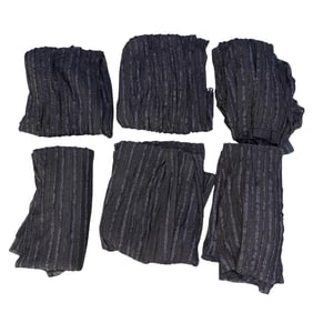 (6 Pc) Textile Embellished Mesh Elastic Fabric Samples Grouping