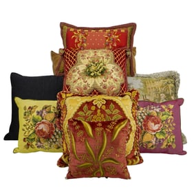 (9 Pc) Upholstered Couch Pillows