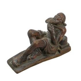 Antique European Carved Wood Effigy