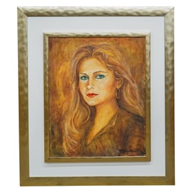 Large Oil on Canvas Portrait Painting