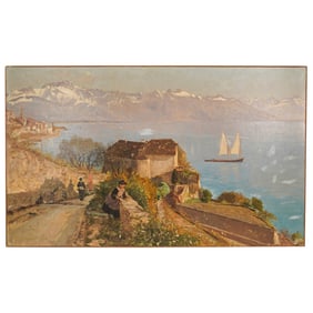 School Of Francois Bocion Oil On Canvas