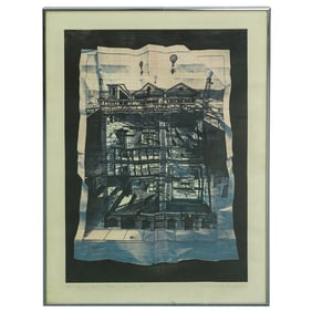 Ken Kerslake (American, 1930-2007) "The Magic House: Terra Incognita" Lithograph