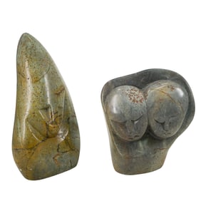 (2 Pc) Zimbabwe Shona Stone Sculptures