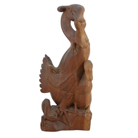 Carved Balinese Ducks with Frog