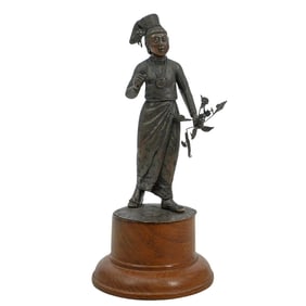 1900's Thai Khon Court Dancer Bronze Sculpture