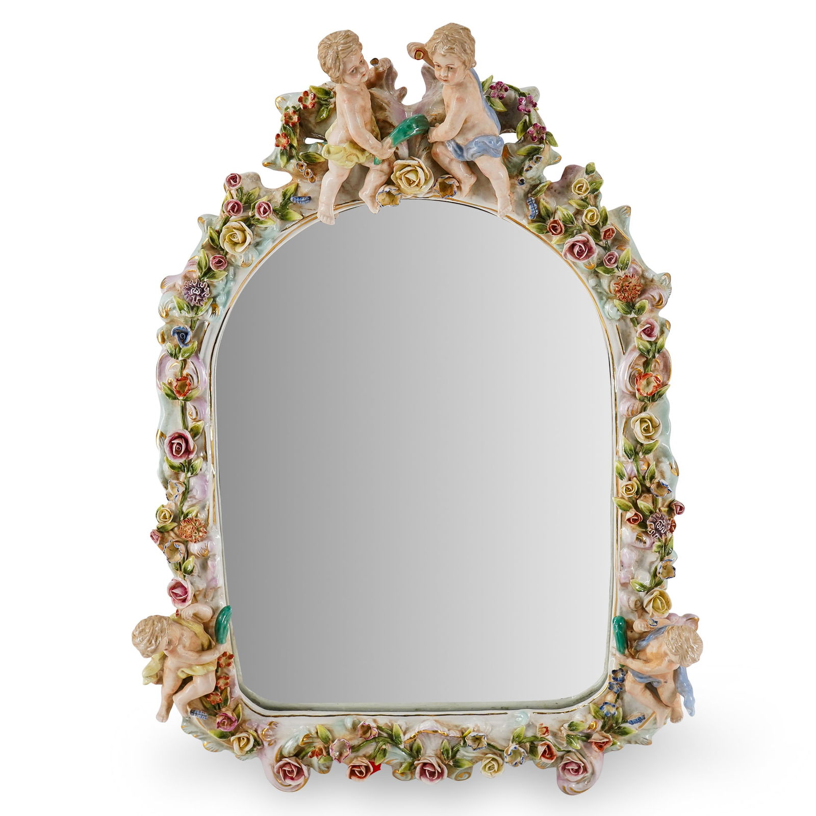 Antique German Porcelain Mirror (1 of 12)