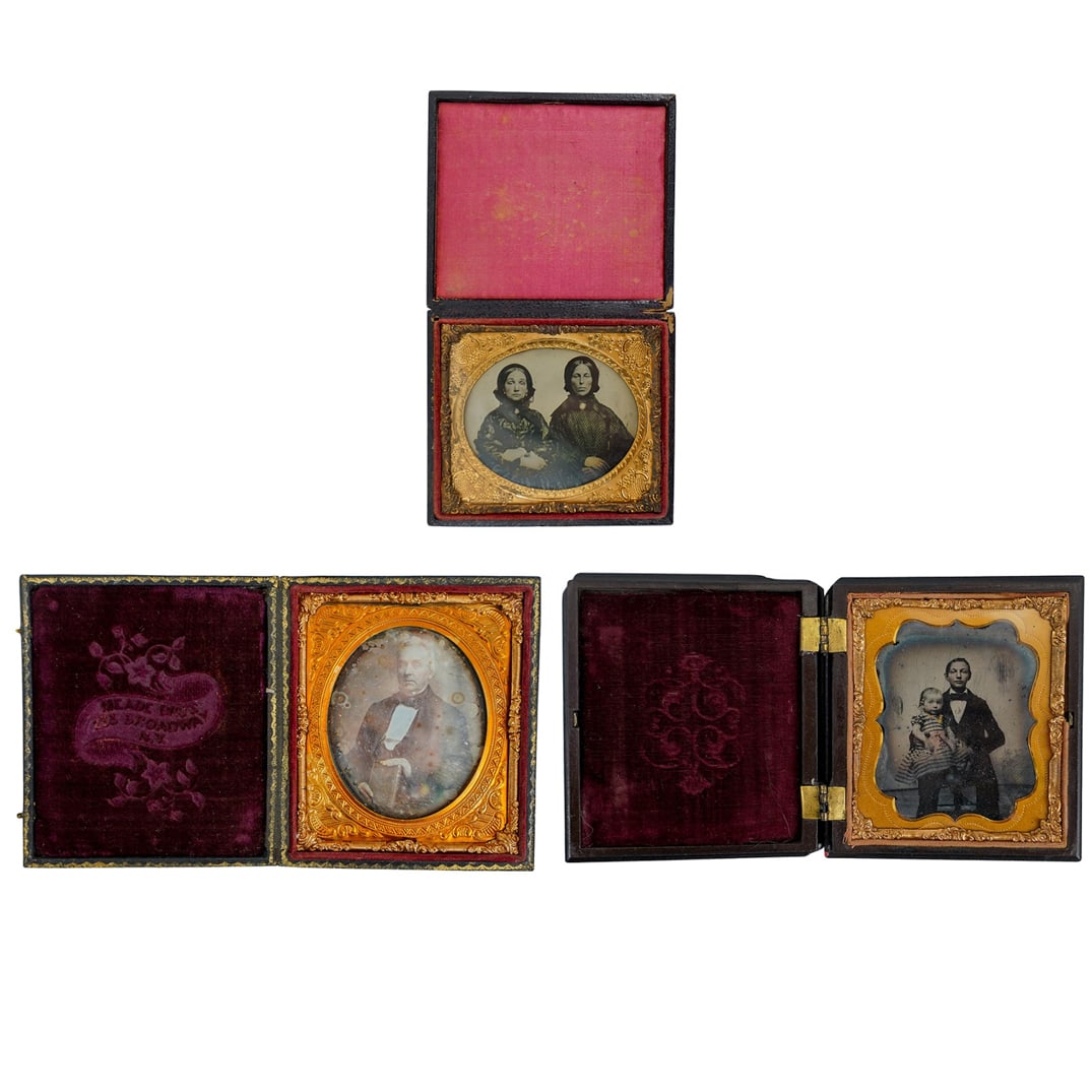 (3 Pc) Antique Cased Daguerreotypes (1 of 20)