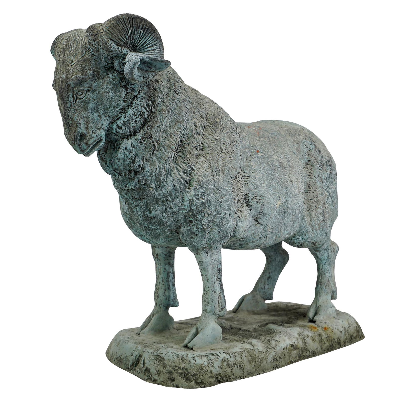 Heavy Bronze Ram Outdoor Statue, Signed (1 of 9)