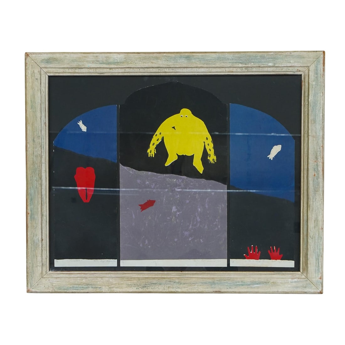 Belkis Ayon (Cuban, 1967–1999) Mixed Media Triptych (1 of 6)